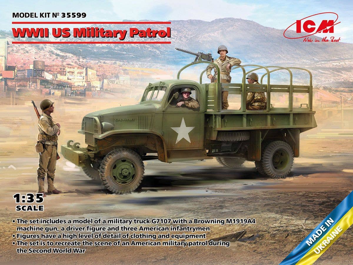 1/35 WWII G7107 米軍パトロール軍用車 w/MG M1919A4