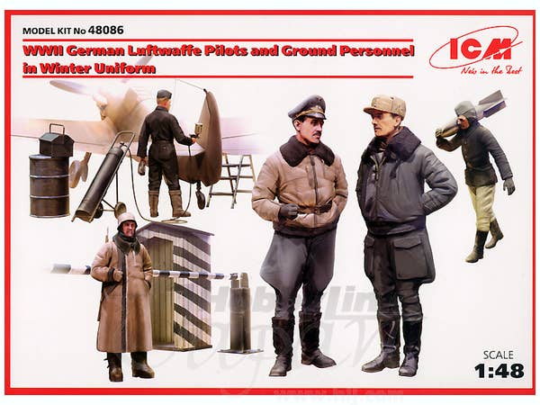 1/48 ドイツ空軍 パイロット&グランドクルーセット(冬季ユニホーム)