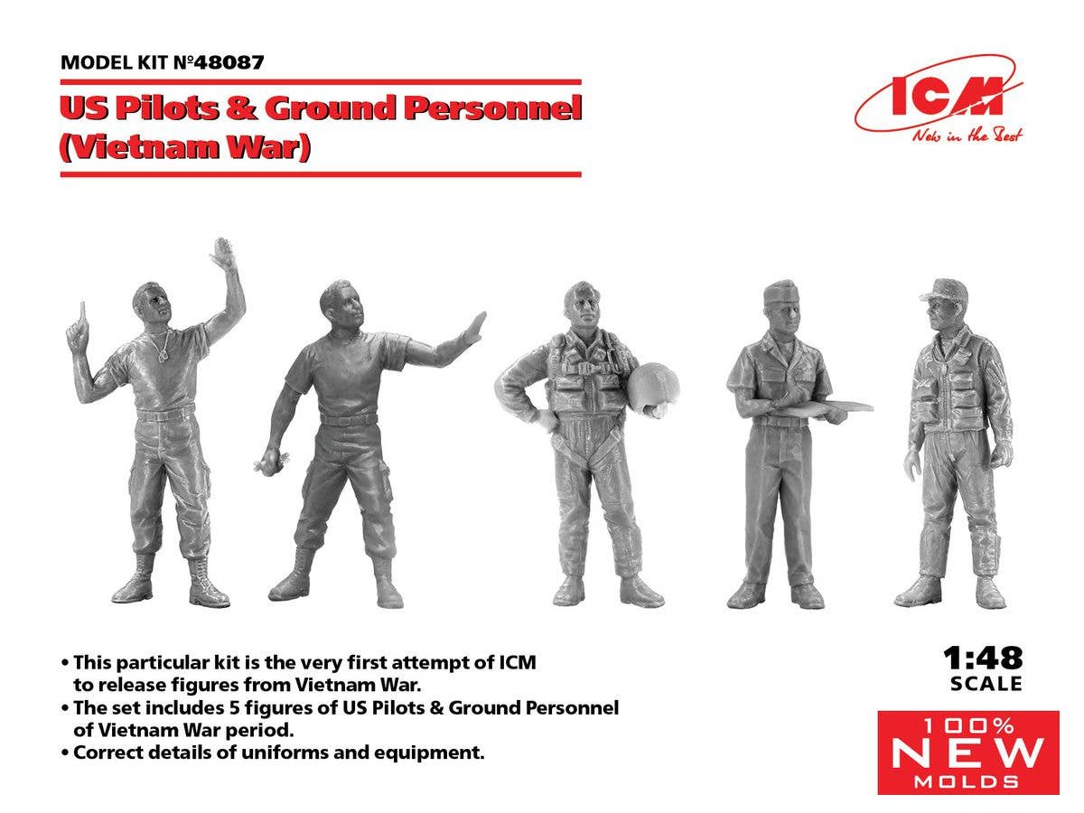 1/48 US パイロット & グランドクルーセット (ベトナム戦争)