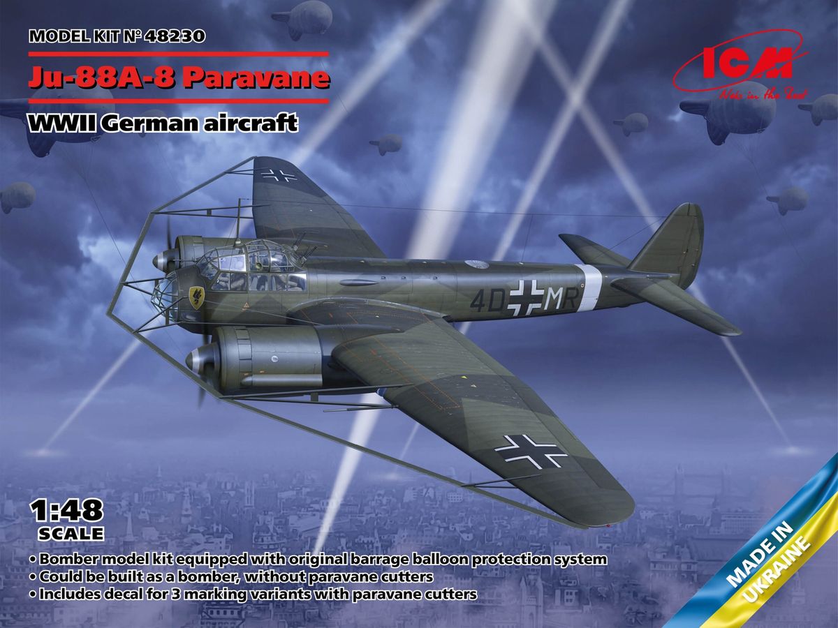 1/48 ユンカースJu88A-8  w/バルーンケーブルカッター