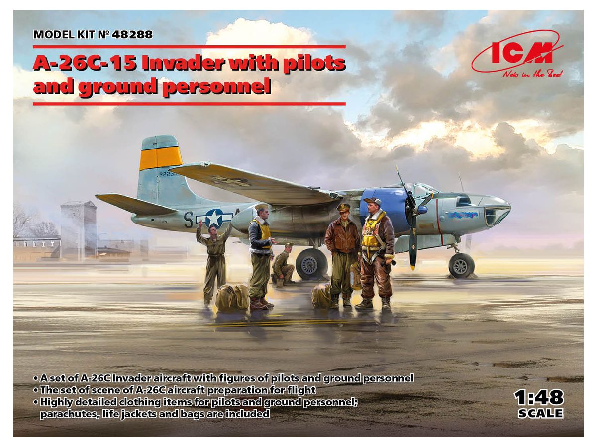 1/48 A-26C-15 インベ－ダー w/パイロット&クルー