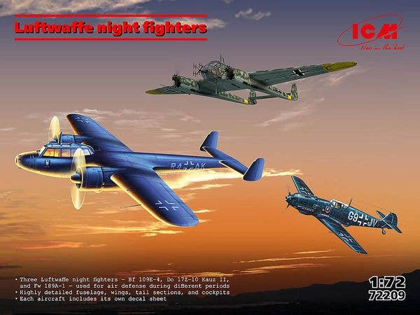 1/72 ドイツ空軍夜間戦闘機3機セット
