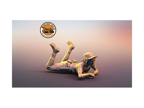 1/35 ミリタリーガールNo.10 腹ばいキャップ