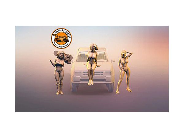 1/48 ミリタリーガール 3体セット