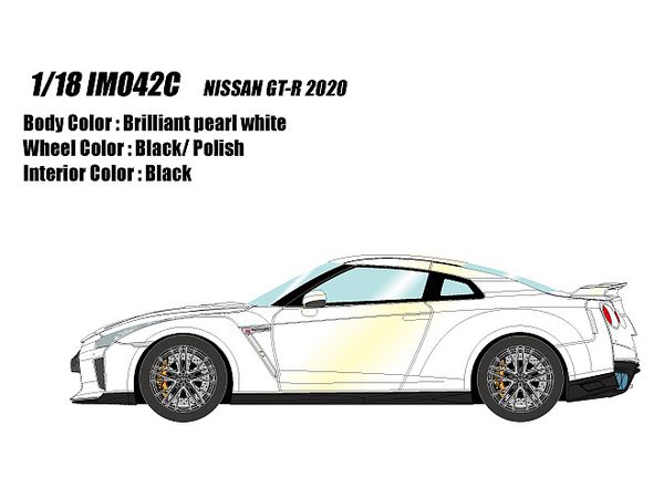 1/18 NISSAN GT-R 2020 ブリリアントホワイトパール (ブラックインテリア)