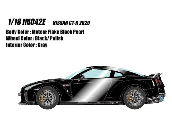 1/18 NISSAN GT-R 2020 メテオフレークブラックパール (グレイインテリア)