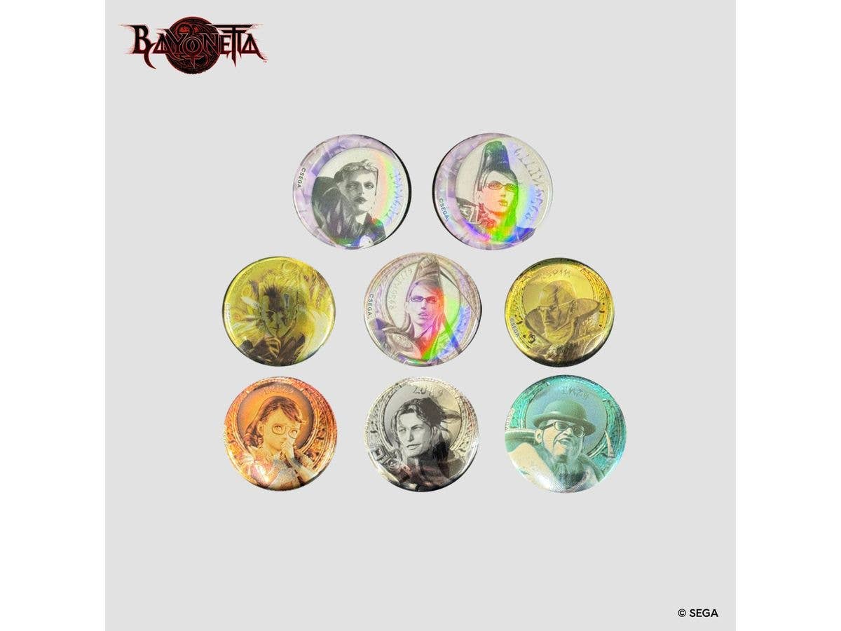 ベヨネッタ リザルトメダル風トレーディング缶バッジ 1Box 8pcs (再販)