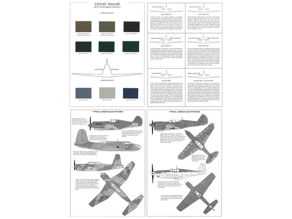 米陸軍航空軍機・WW.II ヨーロッパ戦線 塗装カラーチャート