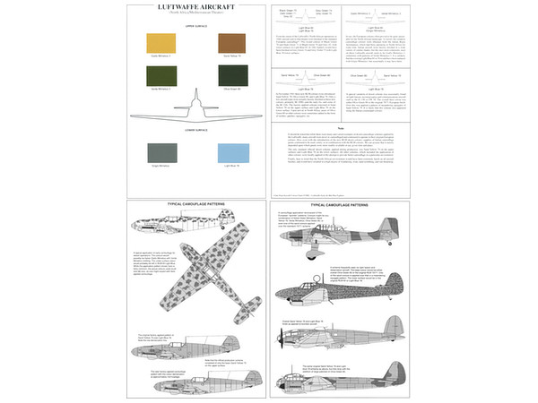 ドイツ空軍機・WW.II デザート/地中海戦線 塗装カラーチャート