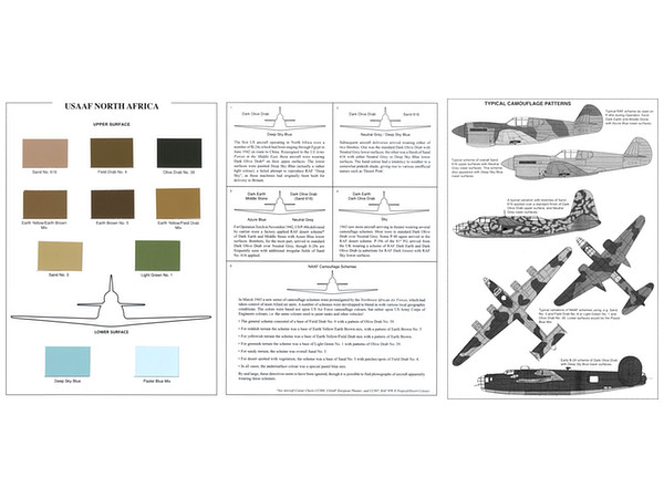 米陸軍航空軍機・WW.II 北アフリカ戦線 塗装カラーチャート