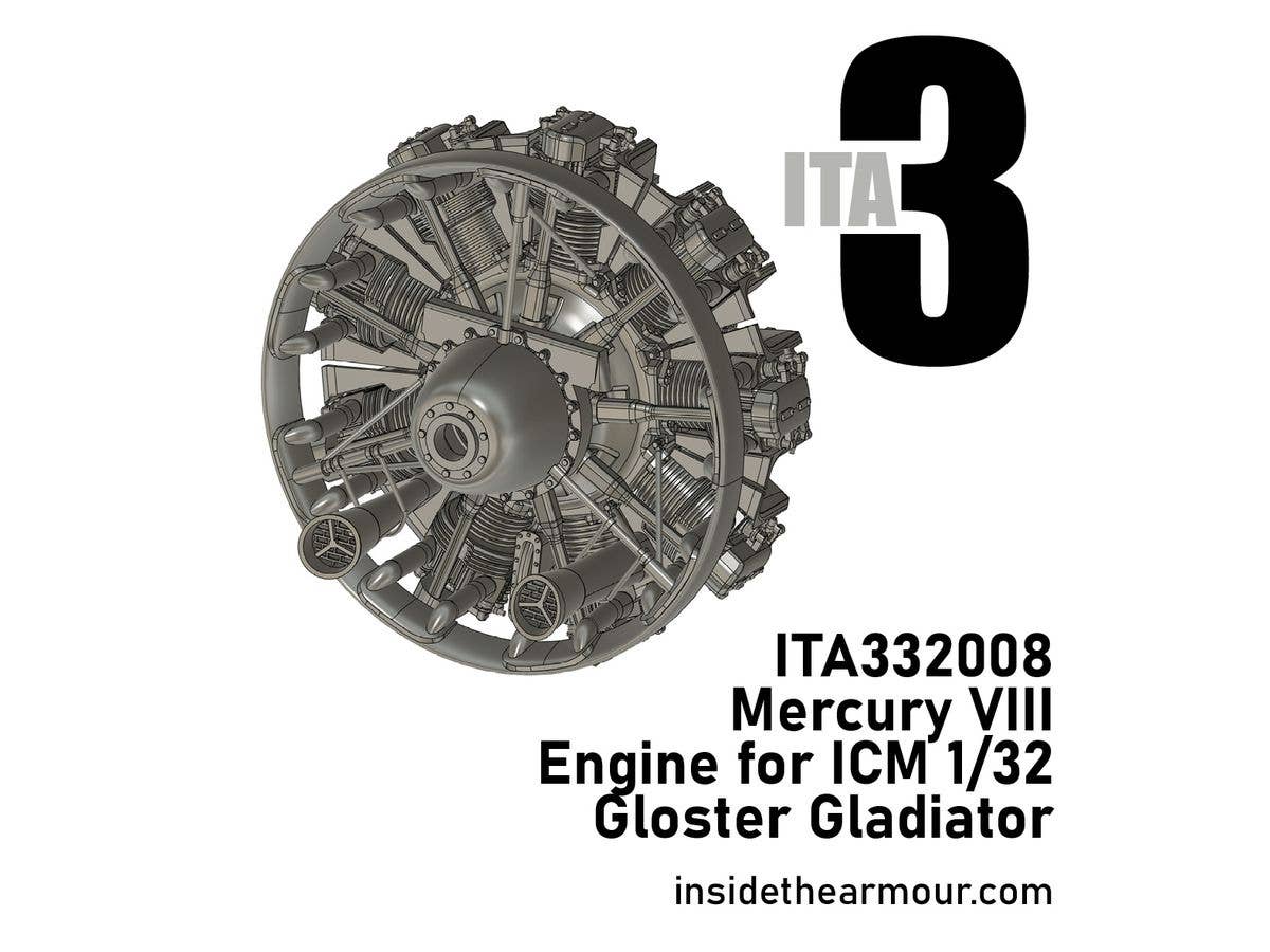 1/32 グロスター グラディエーター用 マーキュリー VIIIエンジン (ICM用)