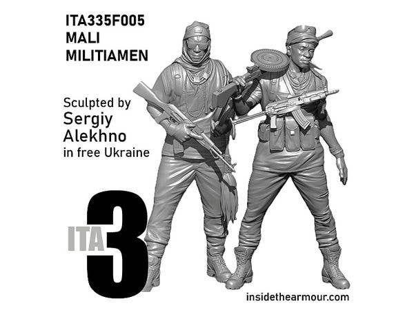 1/35 マリ民兵 フィギュア 2体セット (ITA335F003 + ITA335F004)