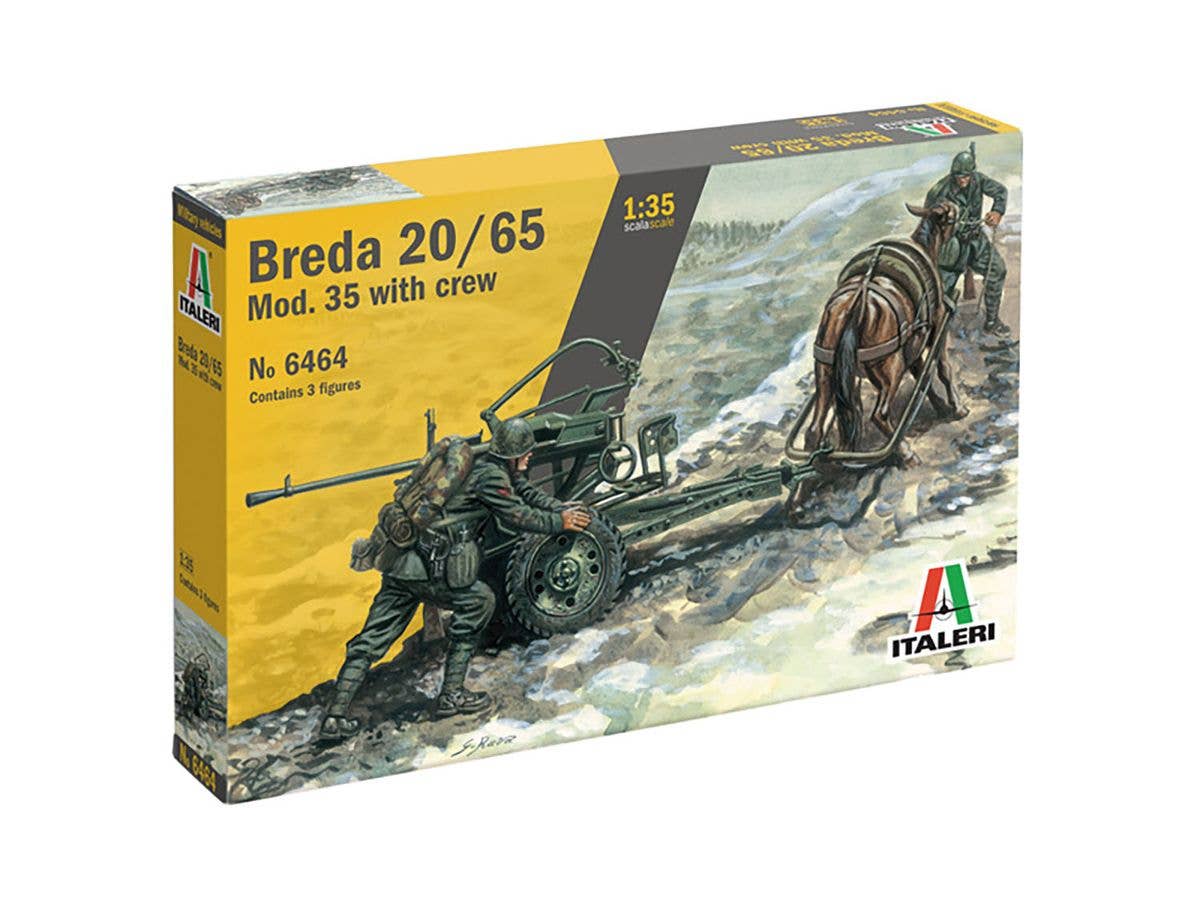 1/35 WW.II イタリア軍 ブレダ20/65 Mod.35 イタリア軍兵士2体 ラバ1頭付属