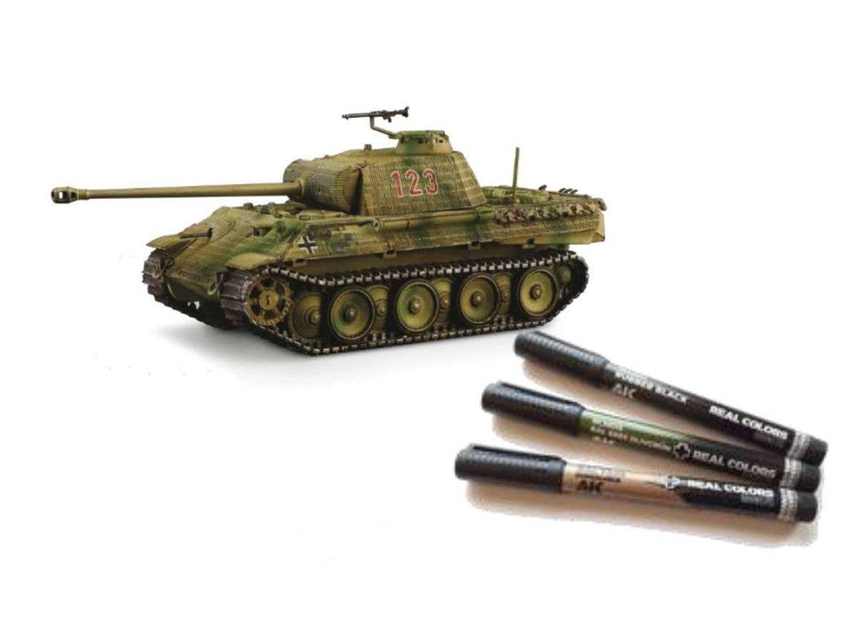 1/56 WW.II ドイツ軍 Sd.Kfz. 171 パンター A型 スターターセット マーカー付属
