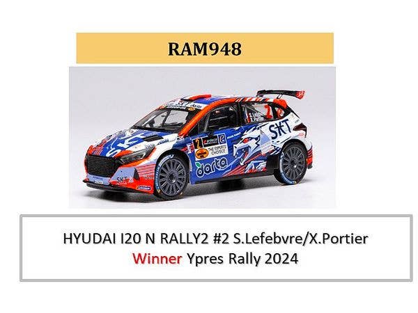 1/43 ヒョンデ i20 N ラリー2 2024年 イープル・ラリー 優勝 #2 S.Lefebvre / X.Portier