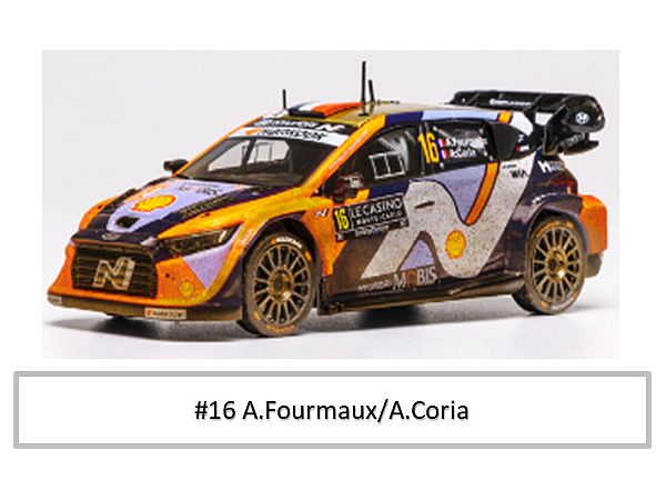1/43 ヒョンデ i20 N ラリー1 2025年 モンテカルロラリー #16 A.Fourmaux/A.Coria