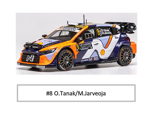 1/43 ヒョンデ i20 N ラリー1 2025年 モンテカルロラリー #8 O.Tanak/M.Jarveoja