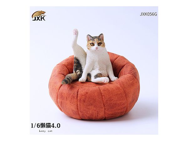 1/6 Lazy Cat Statue 4.0 Tri-Color Tabby  / ソファー付 [JXK-056G]