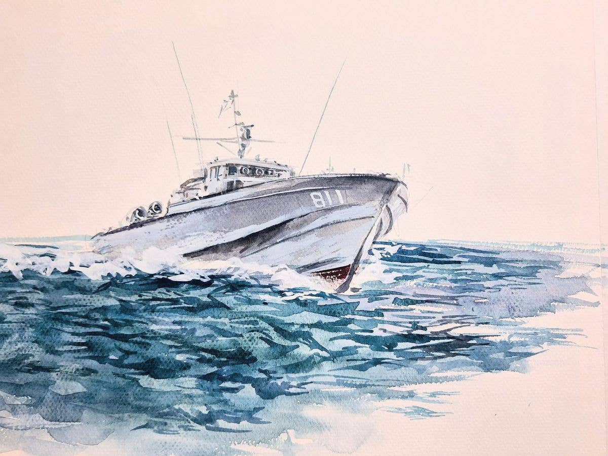 PT11型魚雷艇11号 水線モデル