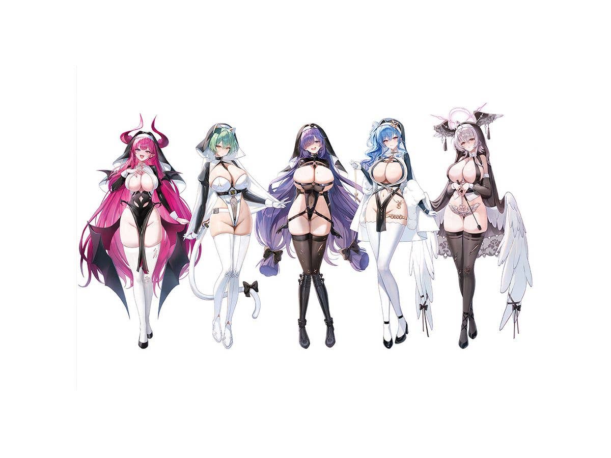 アズールレーン: 描き下ろしキャラファイングラフ (サキュバスシスター) A4