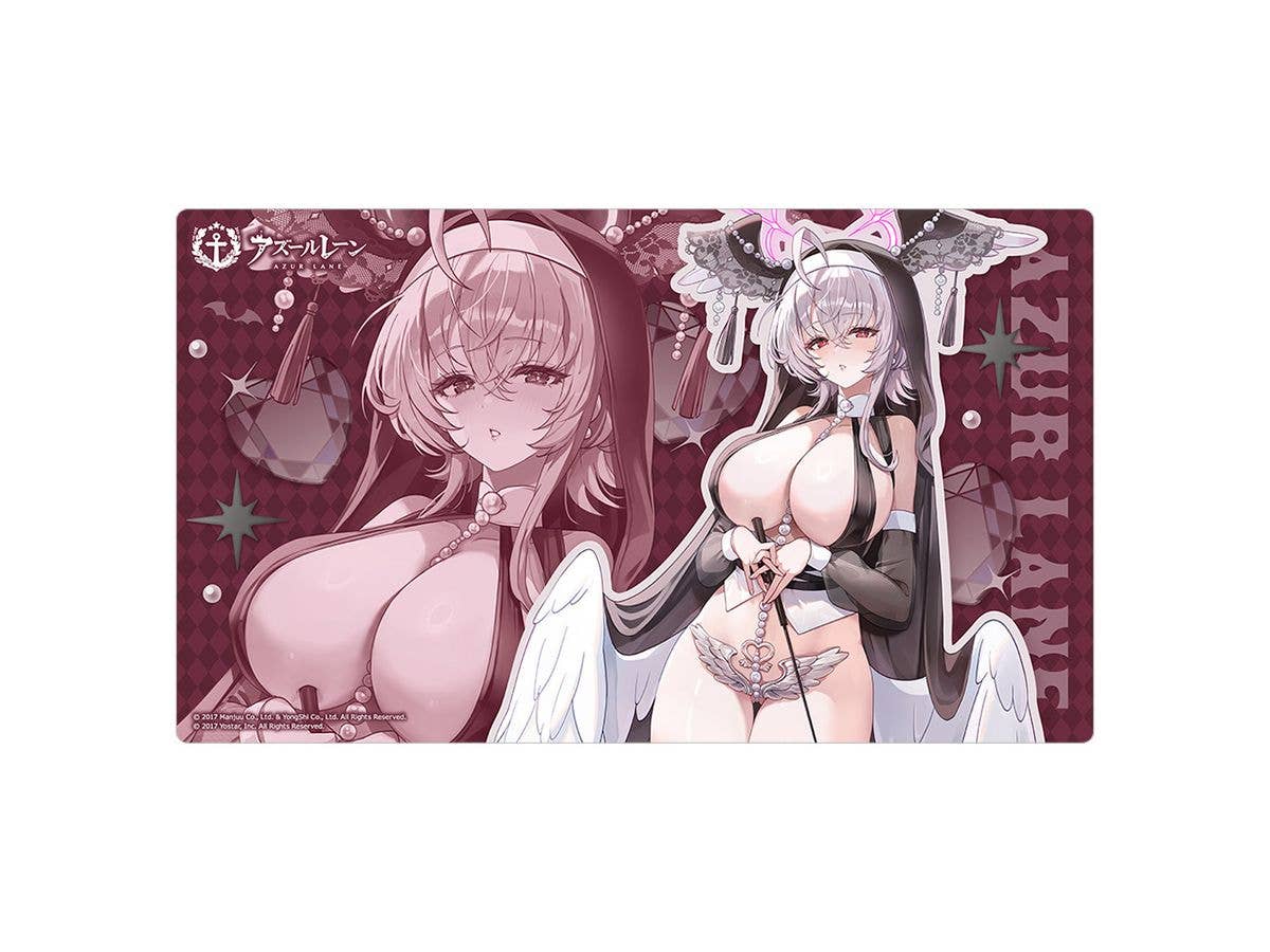 アズールレーン: 描き下ろしラバーマット (パール / サキュバスシスター)