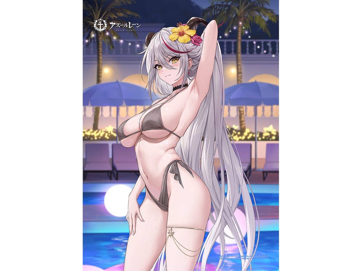 アズールレーン: 描き下ろしB2タペストリー (エーギル / ナイトプール) Wスエード