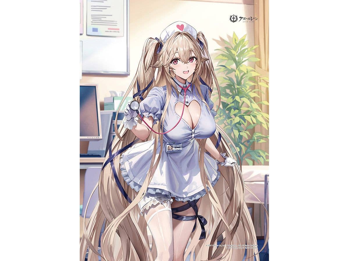 アズールレーン: 描き下ろしB2タペストリー (アンカレッジ / ナース) Wスエード