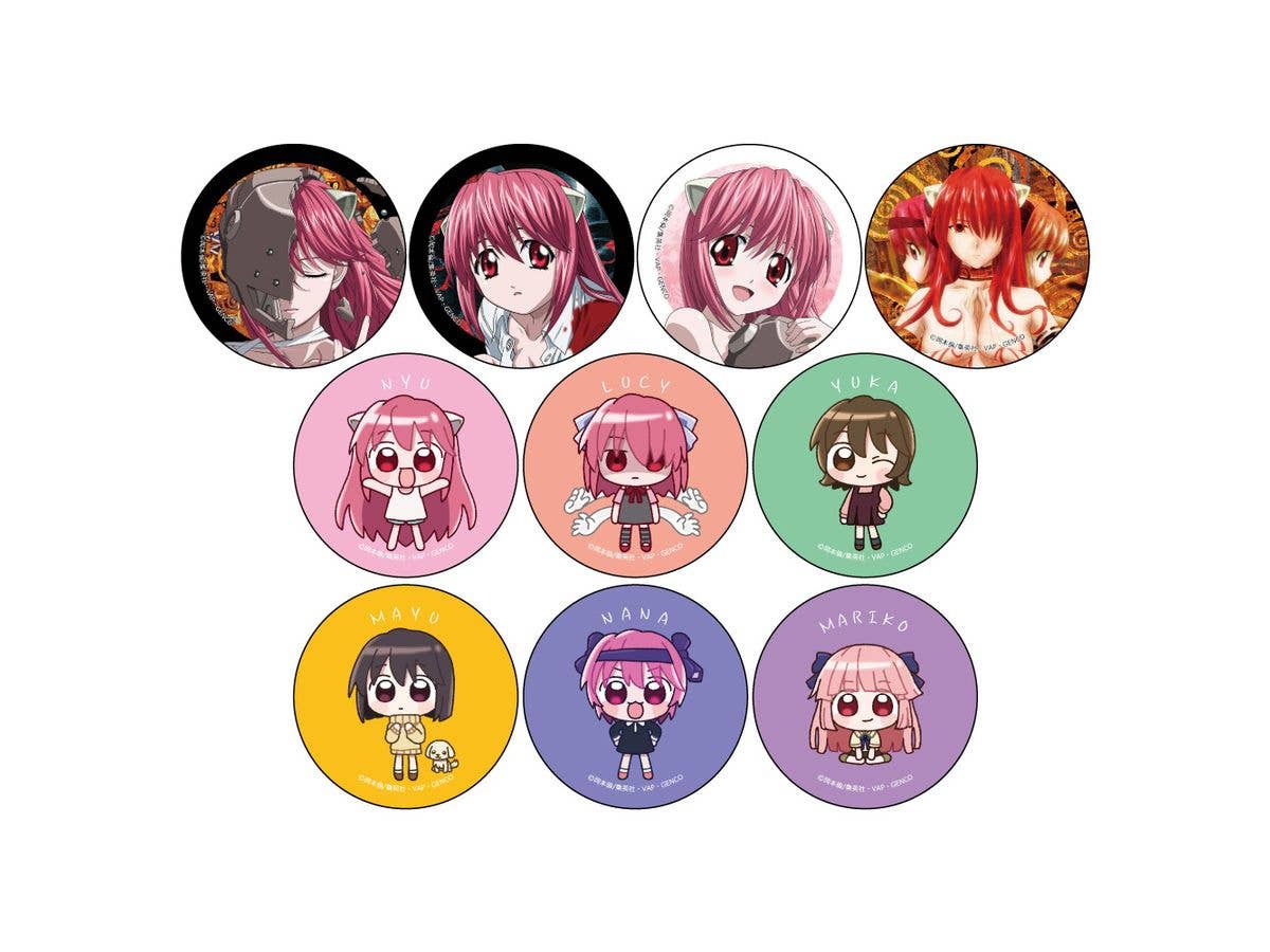 エルフェンリート: トレーディング缶バッジ 1Box 10pcs