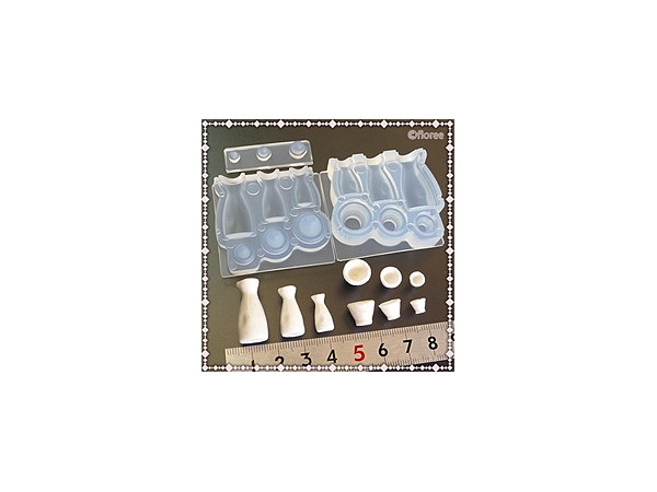 ソフトモールド C-663 酒器セット(とっくり&おちょこ Sake Set)