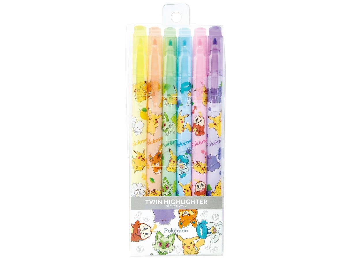 ポケモン: 蛍光ツインペンセット / 6色セット