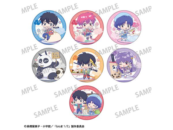 らんま1 / 2: トレーディング缶バッジ / ならべてパーティー 1Box 7pcs