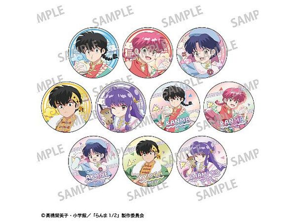 らんま1 / 2: トレーディングメタリック缶バッジ / チャイナコーデ 1Box 10pcs