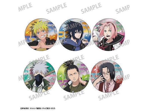 NARUTO-ナルト- 疾風伝: トレーディングメタル缶バッジ / 学園 1Box 6pcs