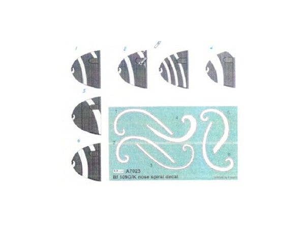 1/72 Bf109 スピンナースパイラルデカール (AZモデル用)