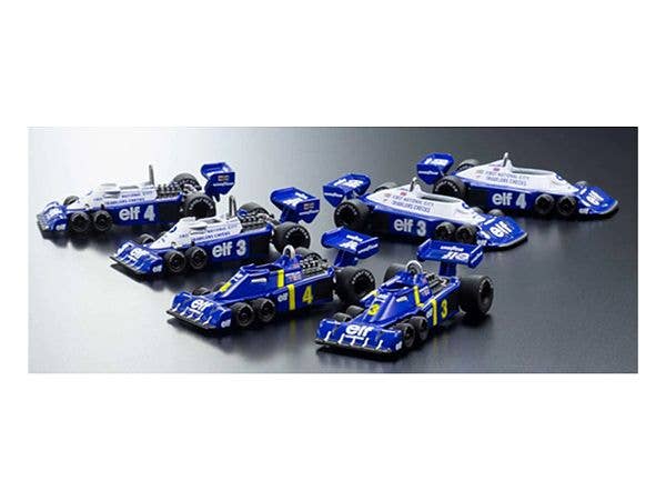 1/64 タイレル P34 全6種コンプリートセット (P34 1976 No.3 & No.4 (ミニカー & ブック) P34 1977 No.3 & No.4 P34/2 1977 No.3 & No,4 各1 合計6台)