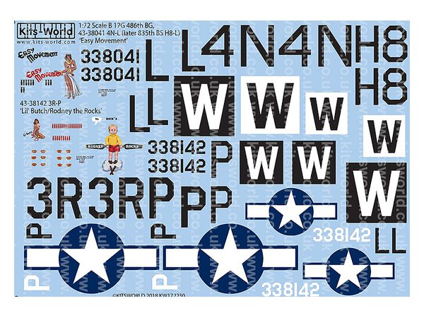 1/72 WW.II アメリカ軍 B-17G フライングフォートレス デカールセット 4