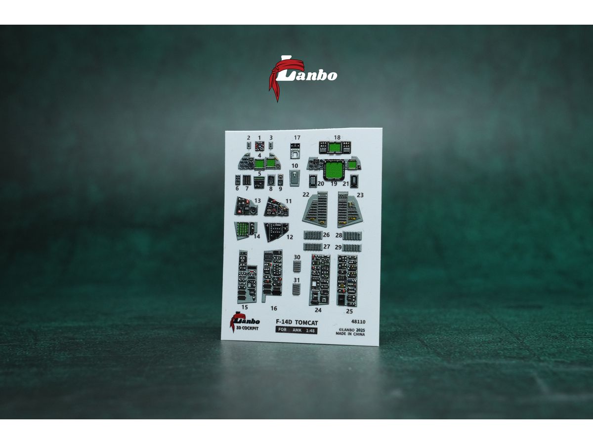 1/48 F-14D 内装3Dデカール (AMK用)