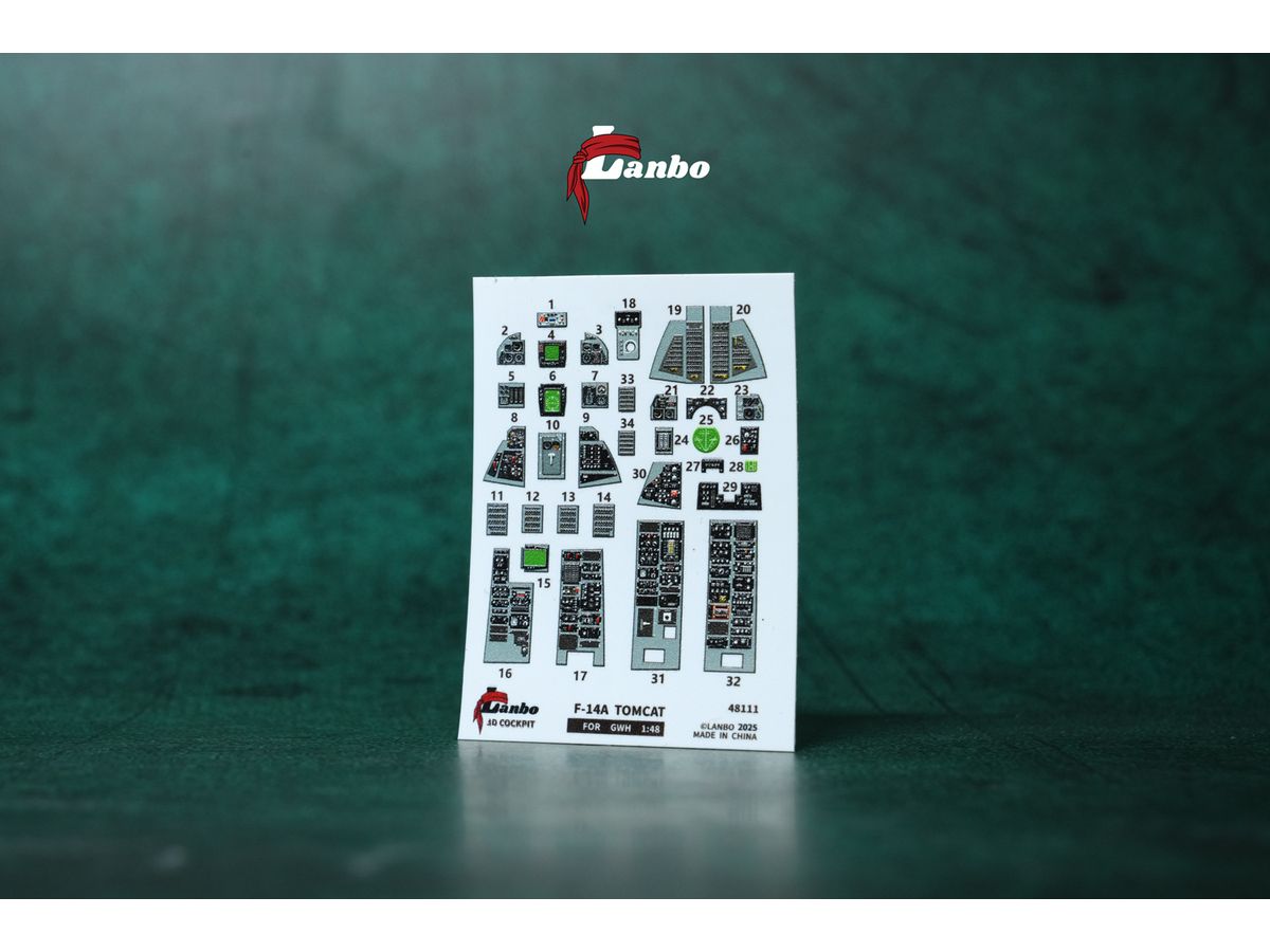 1/48 F-14A 内装3Dデカール (グレートウォール用)