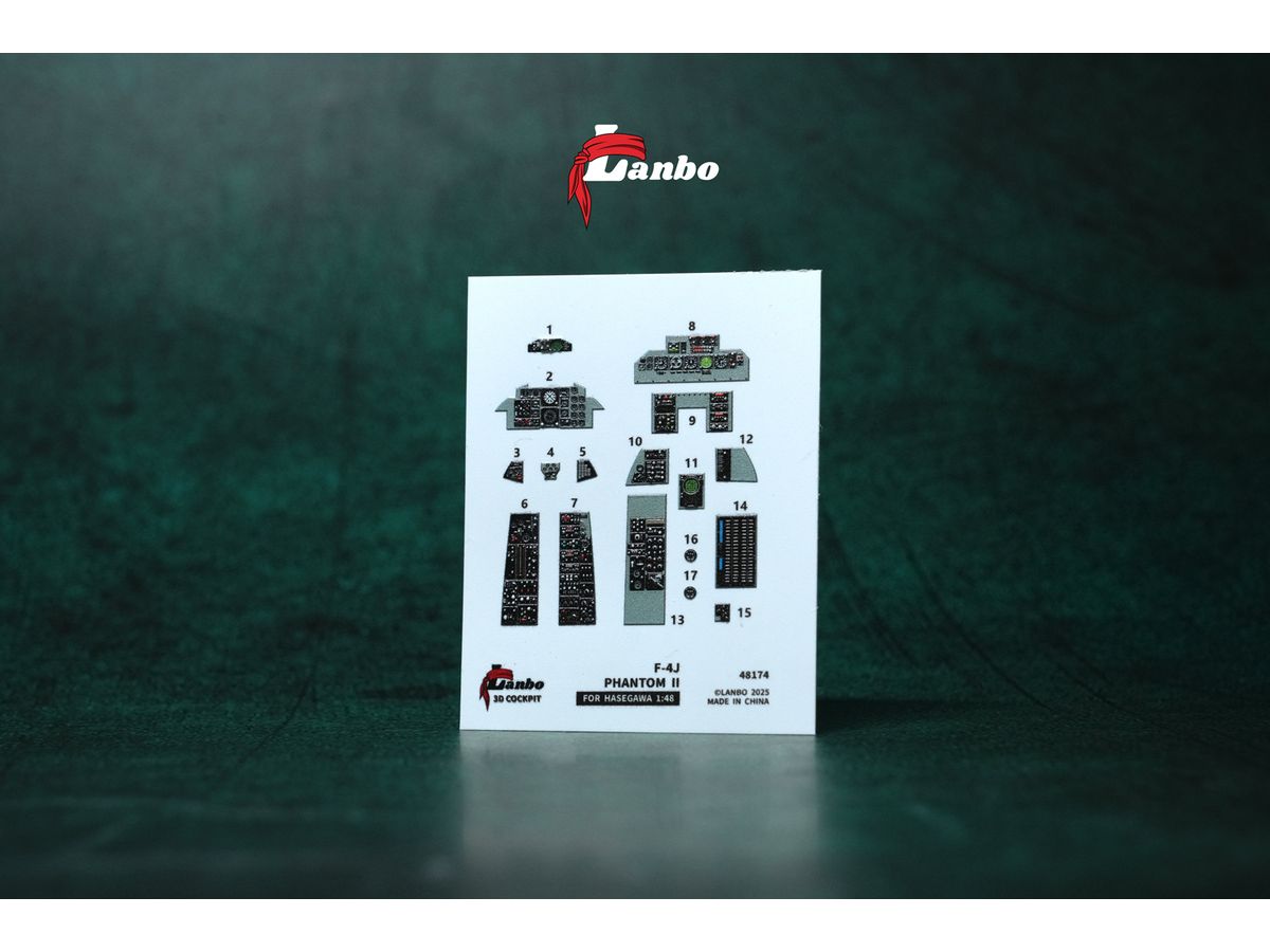 1/48 F-4J ファントムII 内装3Dデカール (ハセガワ用)