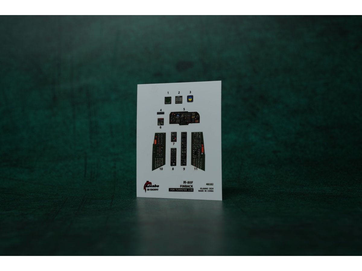 1/48 中国軍 J-8IIF 内装3Dデカール (トランぺッター用)
