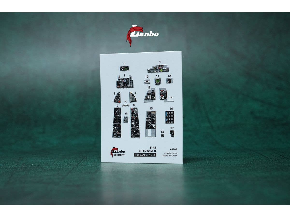 1/48 F-4J ファントムII 内装3Dデカール (アカデミー用)