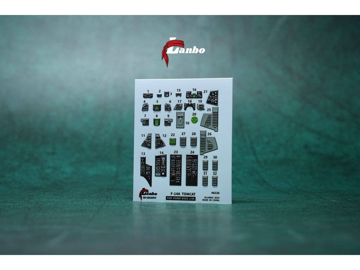 1/48 F-14A 内装3Dデカール (ホビーボス用)
