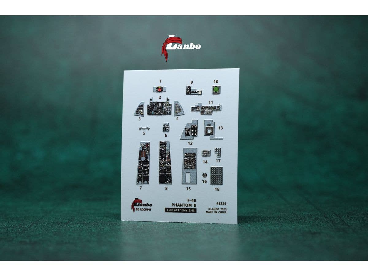 1/48 F-4B ファントムII 内装3Dデカール (アカデミー用)