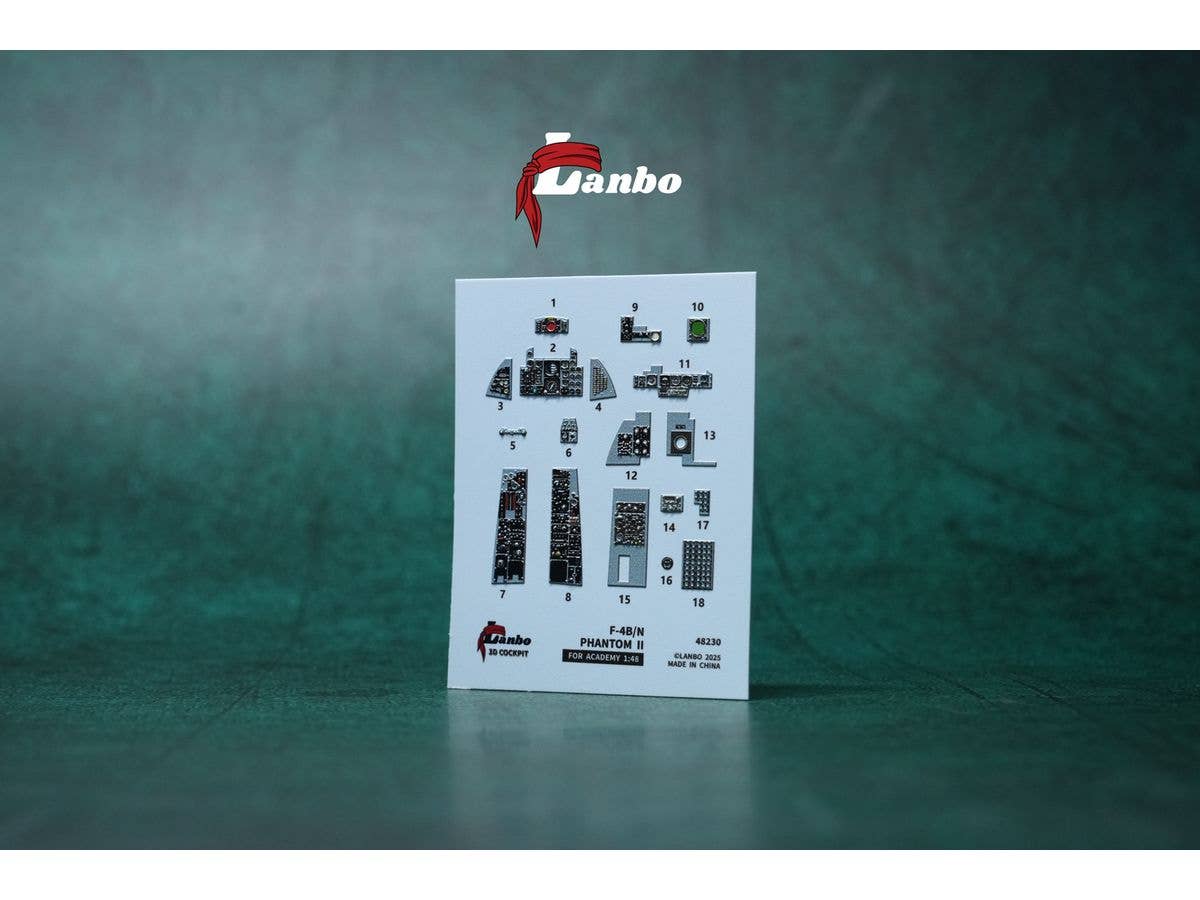 1/48 F-4B/N ファントムII 内装3Dデカール (アカデミー用)