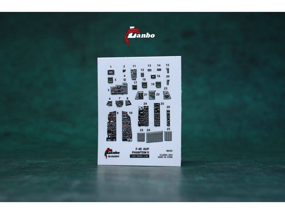 1/48 F-4E AUP ファントムII 内装3Dデカール (モンモデル用)
