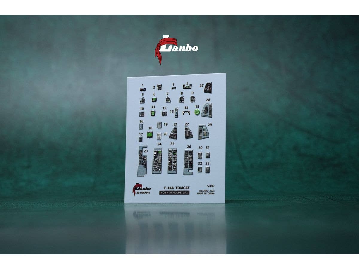 1/72 F-14A 内装3Dデカール (ファインモールド用)