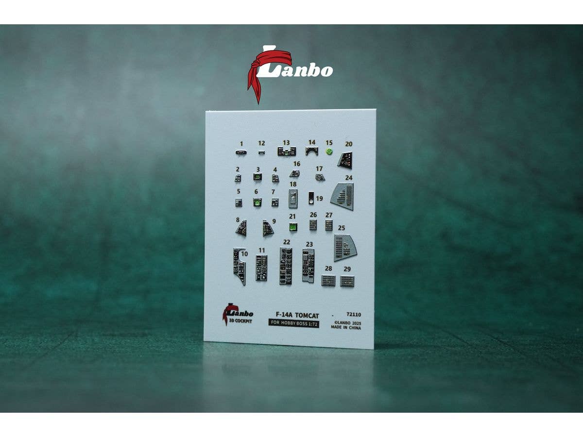 1/72 F-14A 内装3Dデカール (ホビーボス用)