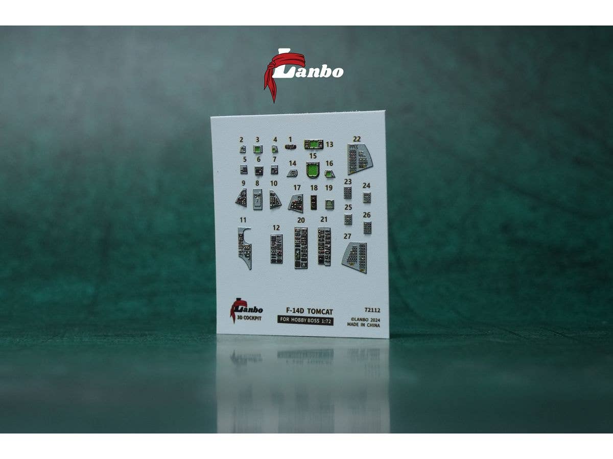 1/72 F-14D 内装3Dデカール (ホビーボス用)