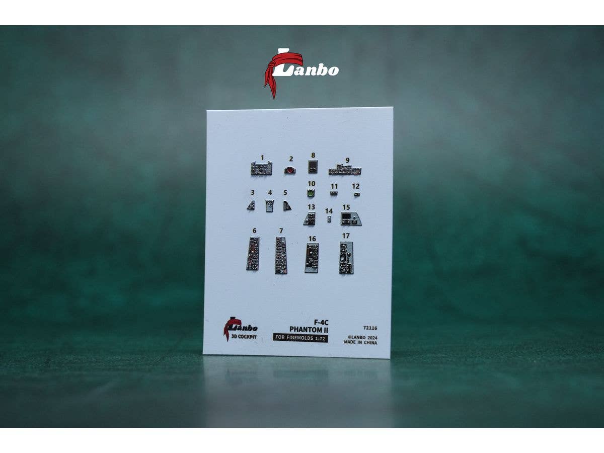 1/72 F-4C ファントムII 内装3Dデカール (ファインモールド用)
