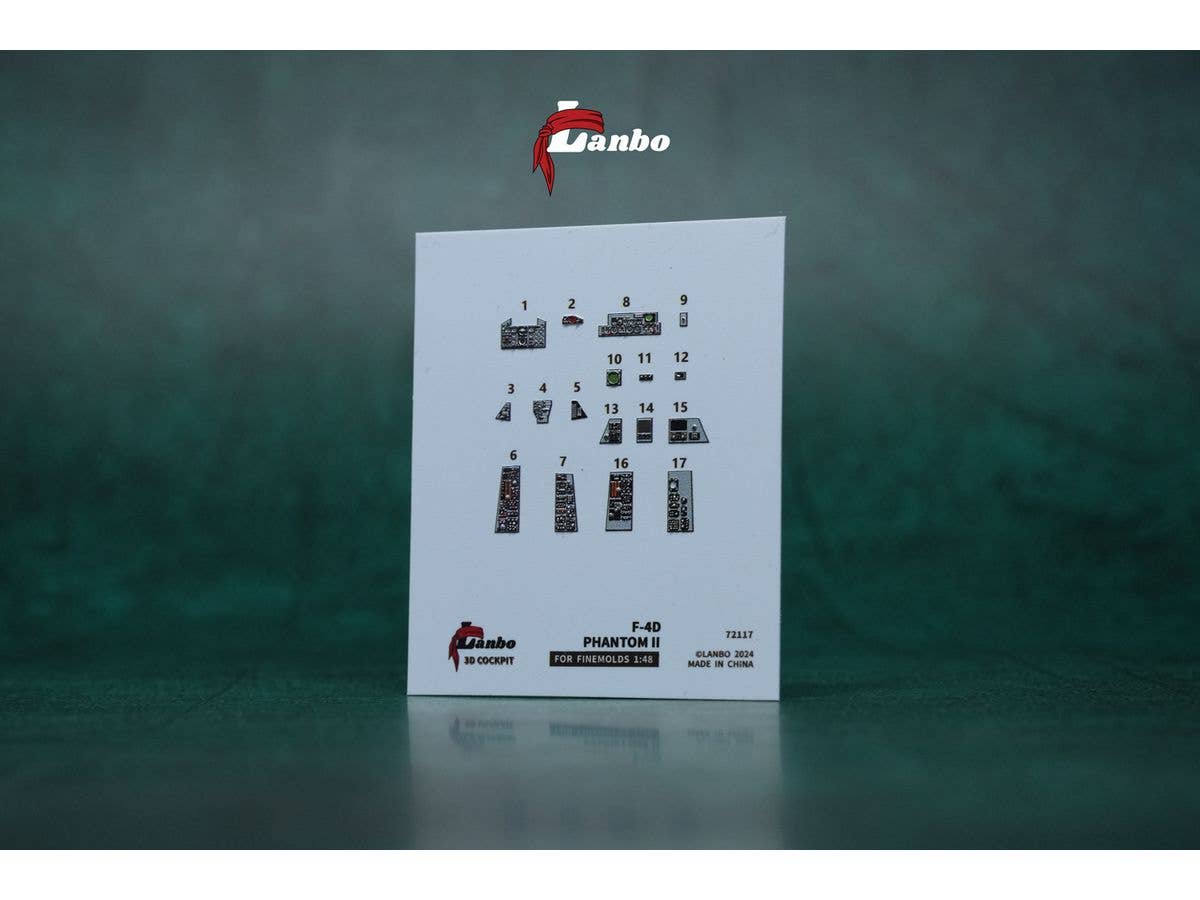 1/72 F-4D ファントムII 内装3Dデカール (ファインモールド用)